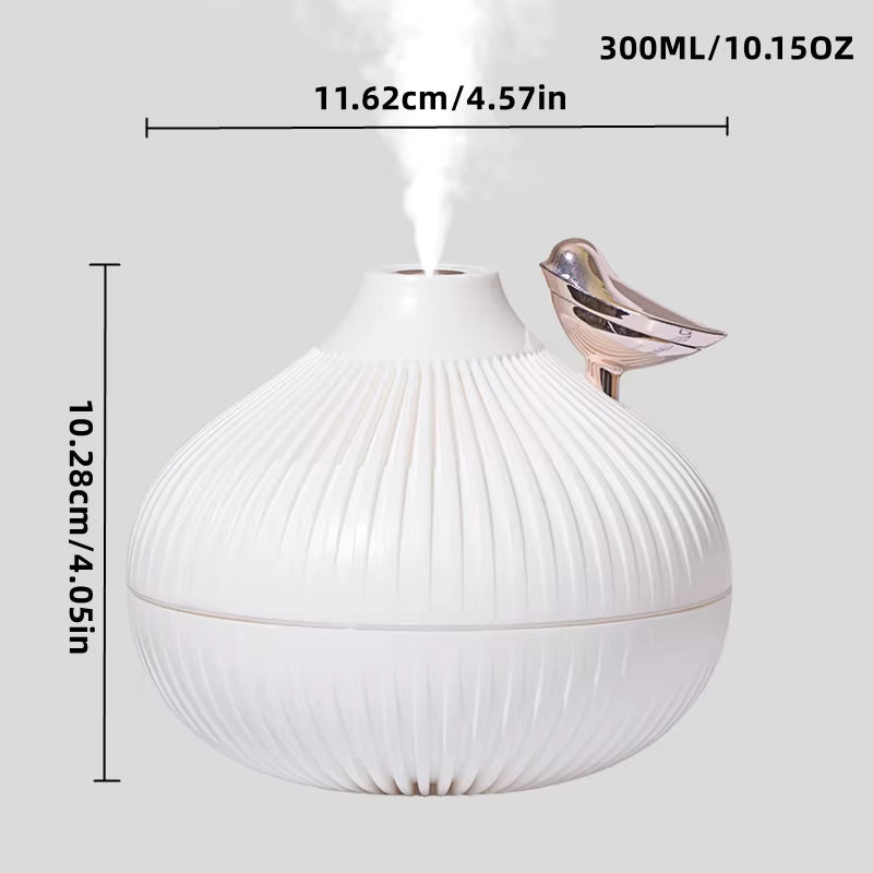 300Ml USB Air Humidifier, Small Onion Style Humidifier with Night Light, Atmosphere Light, Mini-Size USB Air Humidifier for Home