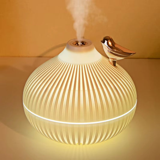 300Ml USB Air Humidifier, Small Onion Style Humidifier with Night Light, Atmosphere Light, Mini-Size USB Air Humidifier for Home