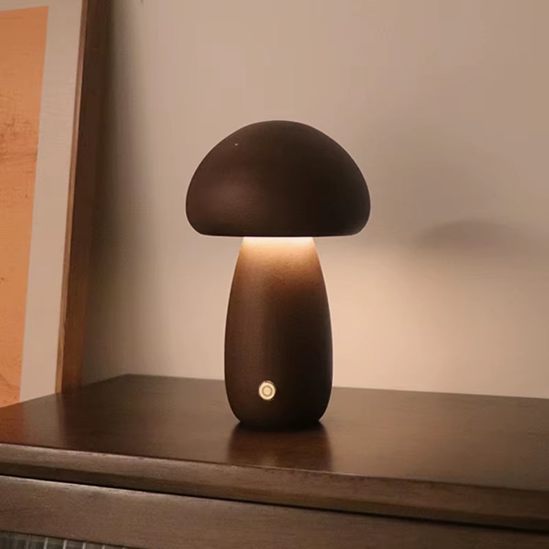 Cute Wooden Mushroom Night Light--Vip