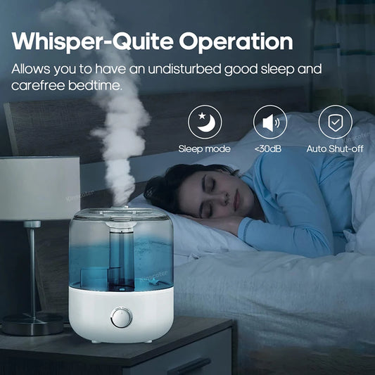 Air Humidifier Wall Plug 220V 110V Electric Humidifier Large Mist Volume 3L Aroma Diffuser Remote Control Timer