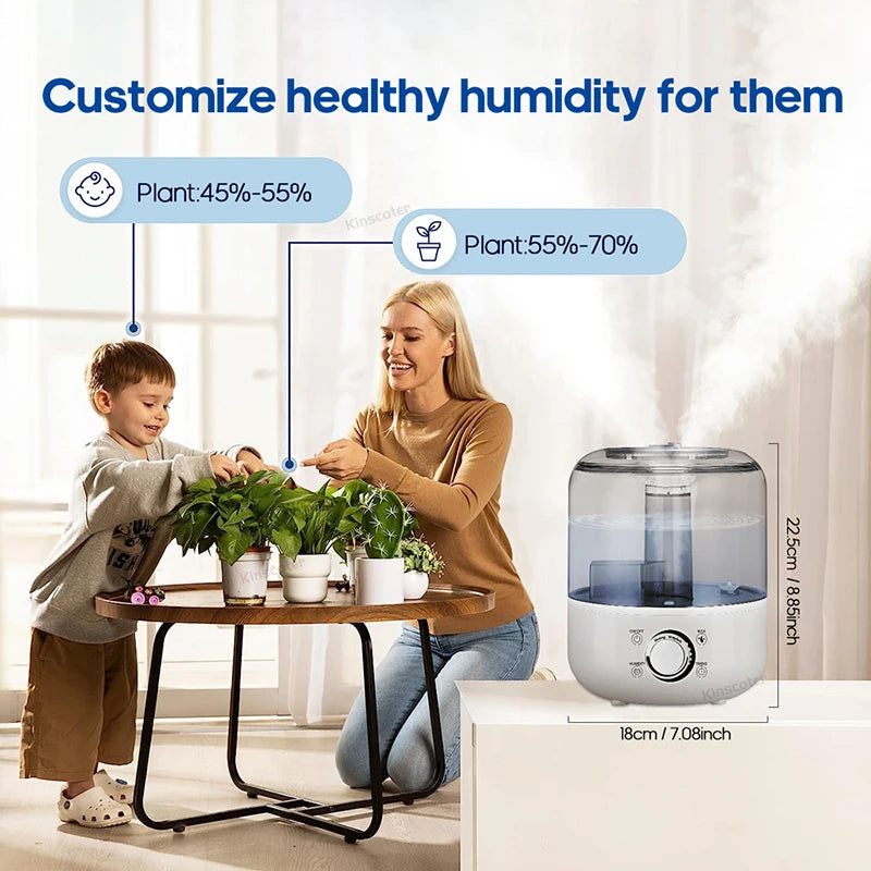 Air Humidifier Wall Plug 220V 110V Electric Humidifier Large Mist Volume 3L Aroma Diffuser Remote Control Timer