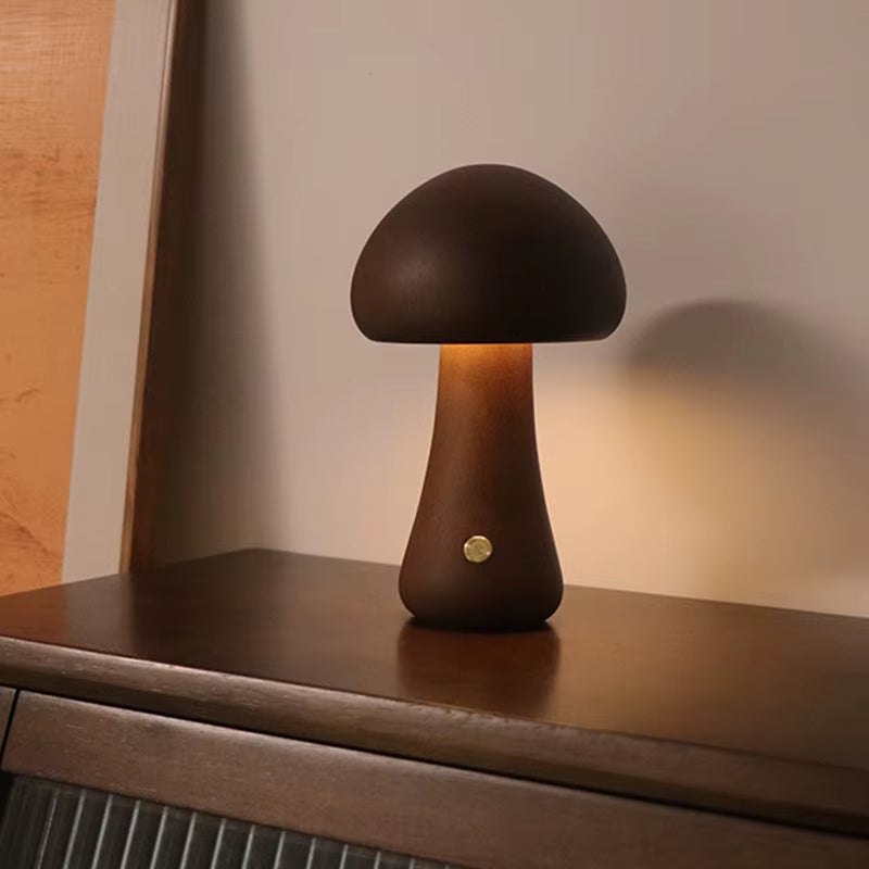 Cute Wooden Mushroom Night Light--Vip