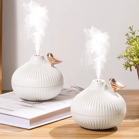300Ml USB Air Humidifier, Small Onion Style Humidifier with Night Light, Atmosphere Light, Mini-Size USB Air Humidifier for Home