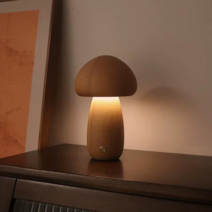 Cute Wooden Mushroom Night Light--Vip