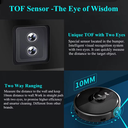 X8 Robot Vacuum Cleaner ,Laser System, Multiple Floors Maps, Zone Cleaning,Restricted Area Setting for Home Carpet Cleaning