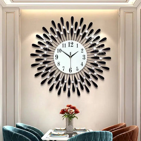 Feather Sun Wall Clock