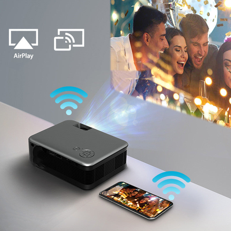 Portable Small Wireless High-Definition Multi-Function Indoor and Outdoor Compact Projector