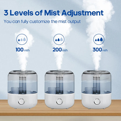 Air Humidifier Wall Plug 220V 110V Electric Humidifier Large Mist Volume 3L Aroma Diffuser Remote Control Timer