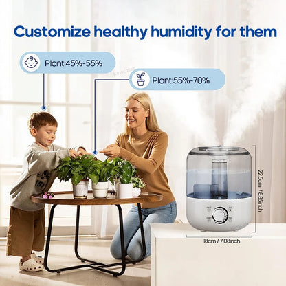 Air Humidifier Wall Plug 220V 110V Electric Humidifier Large Mist Volume 3L Aroma Diffuser Remote Control Timer