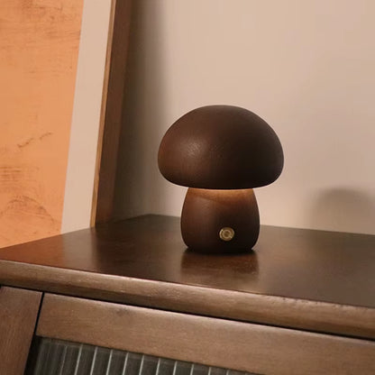 Cute Wooden Mushroom Night Light--Vip