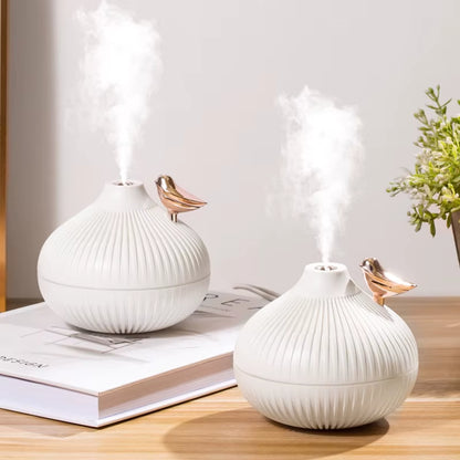 300Ml USB Air Humidifier, Small Onion Style Humidifier with Night Light, Atmosphere Light, Mini-Size USB Air Humidifier for Home
