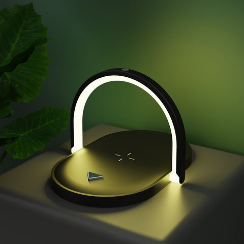 3 in 1 Foldable Wireless Charger Night Light Wireless Charging Station Stonego LED Reading Table Lamp 15W Fast Charging Light