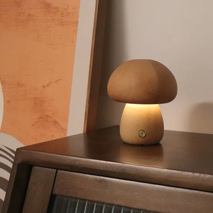 Cute Wooden Mushroom Night Light--Vip