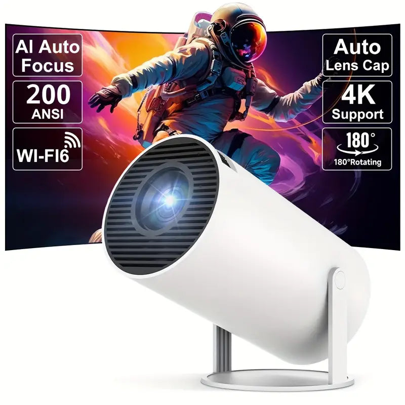 Portable HD Projector with 4K Support – Redefine Home Entertainment